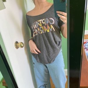 Comfy Gray Captain Marvel Top